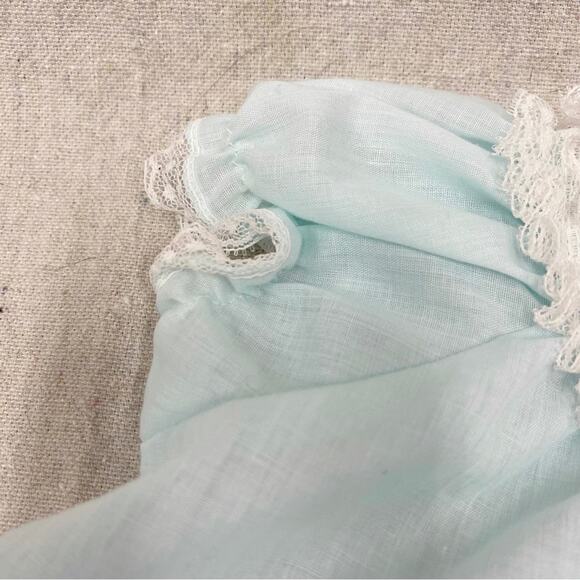 Vintage 80s Ruffled Peter Pan Collar Baby Dress & lined bloomer set 3-6 months - Picture 10 of 15